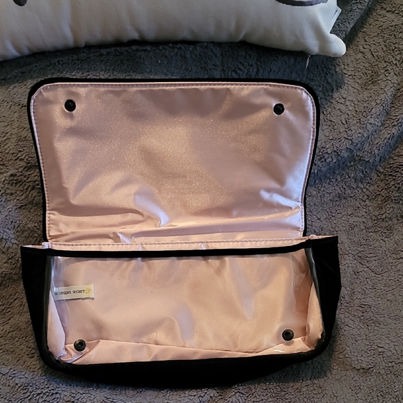 Black Victoria's Secret Clutch Makeup Accessories Bag - Picture 3 of 4